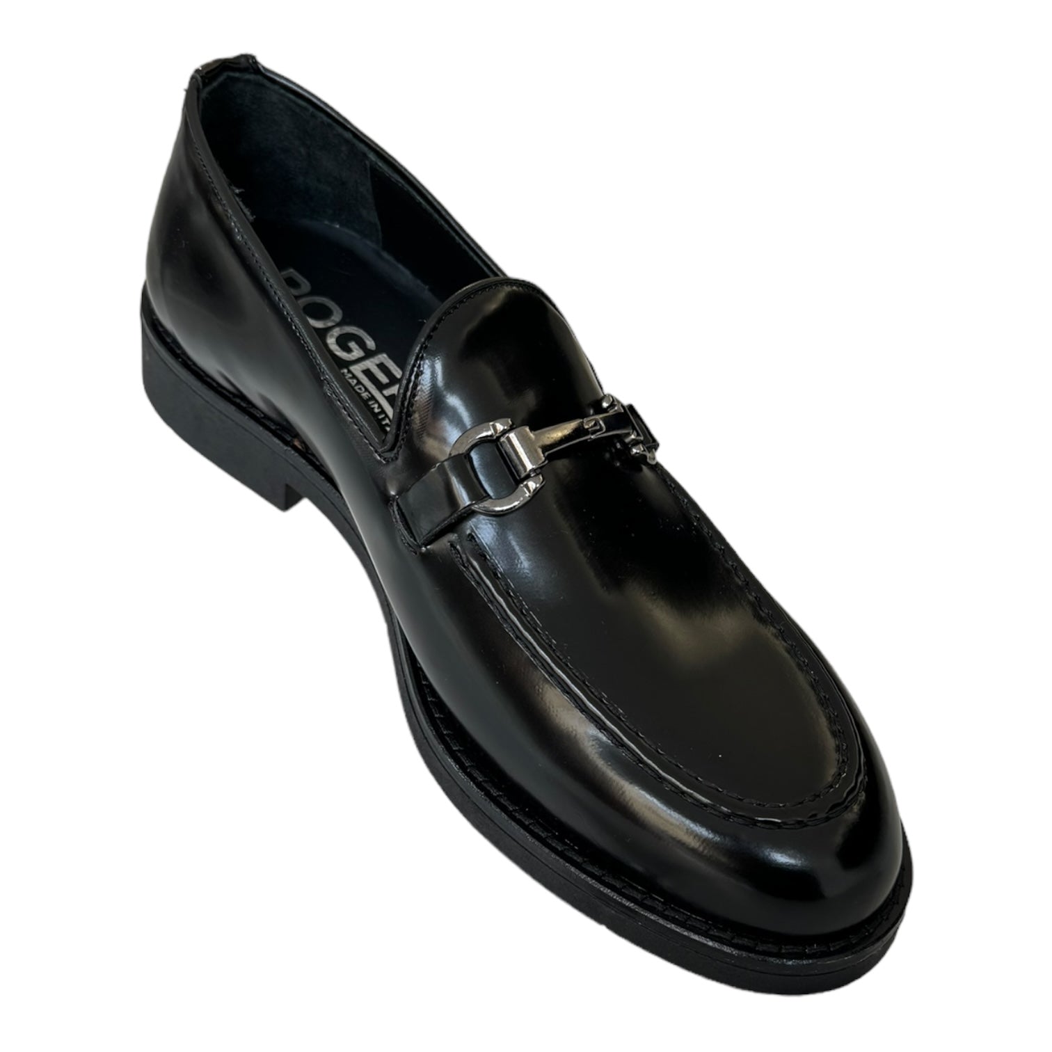 MOCASSINS À BOUCLE NOIRE